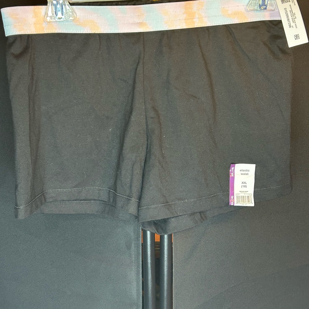 Wonder Nation Black Casual Shorts Elastic Waistband